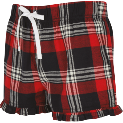 Ladies' tartan frill shorts